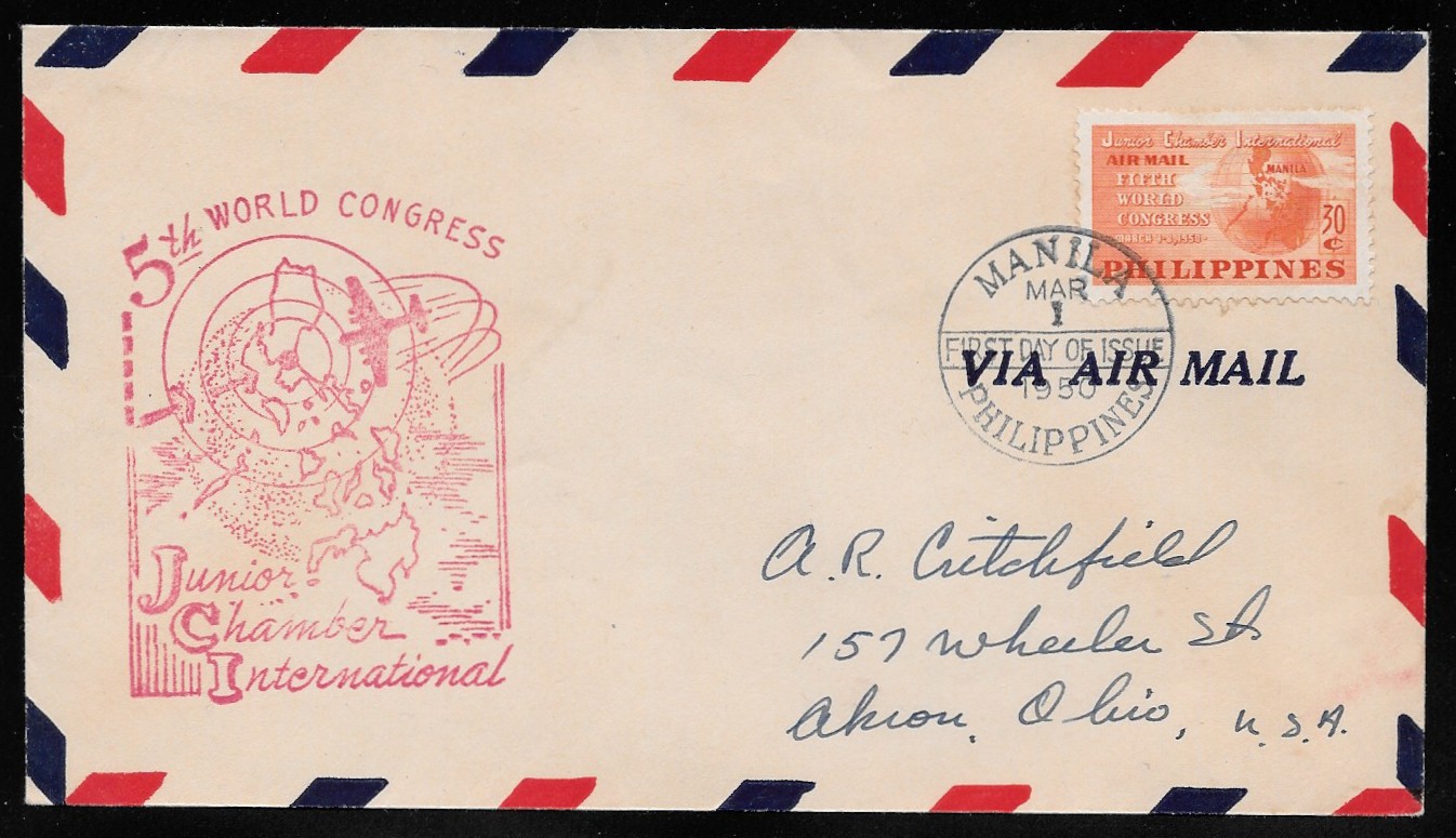 Philippines 1950 First Day Air Mail 